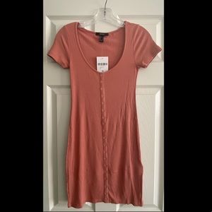 Mini snap front dress